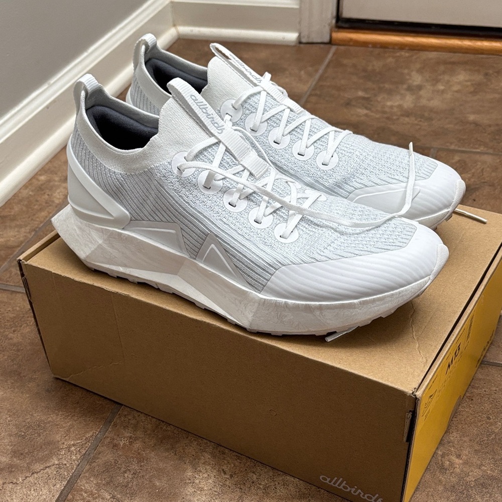 Allbirds Men's White (Blizzard) Tree Flyer 2 Sneakers